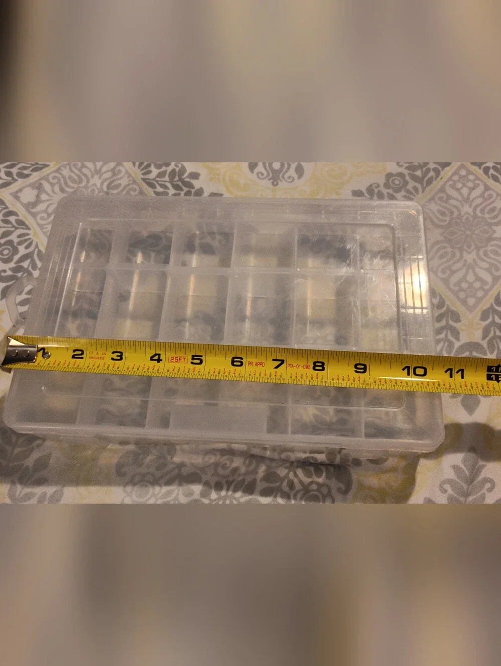 Bundle Of Clear Plastic Compartment Storage Box with Blue Latches - Organization